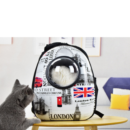 Balo phi hành gia cho thú cưng chó mèo cờ anh trắng