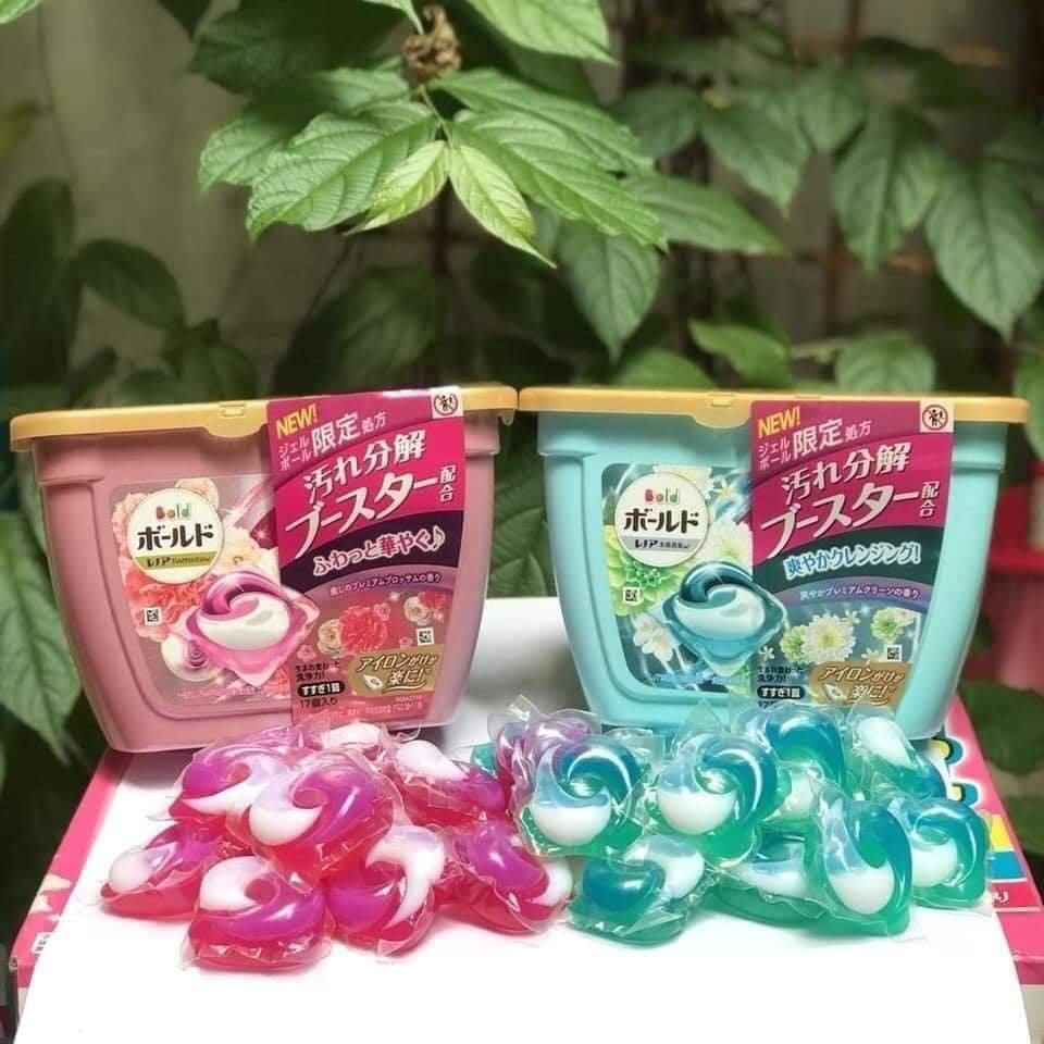 Viên giặt xả gel ball bold 3d hộp 17 viên hàng nội địa nhật