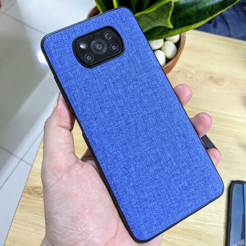 Ốp lưng poco x3 nfc vải jean 1 màu độc đáo