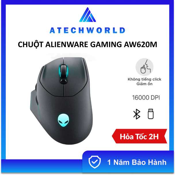 Chuột không dây alienware wireless gaming 620m - hàng chính hãng - bh 12 tháng - có xuất vat