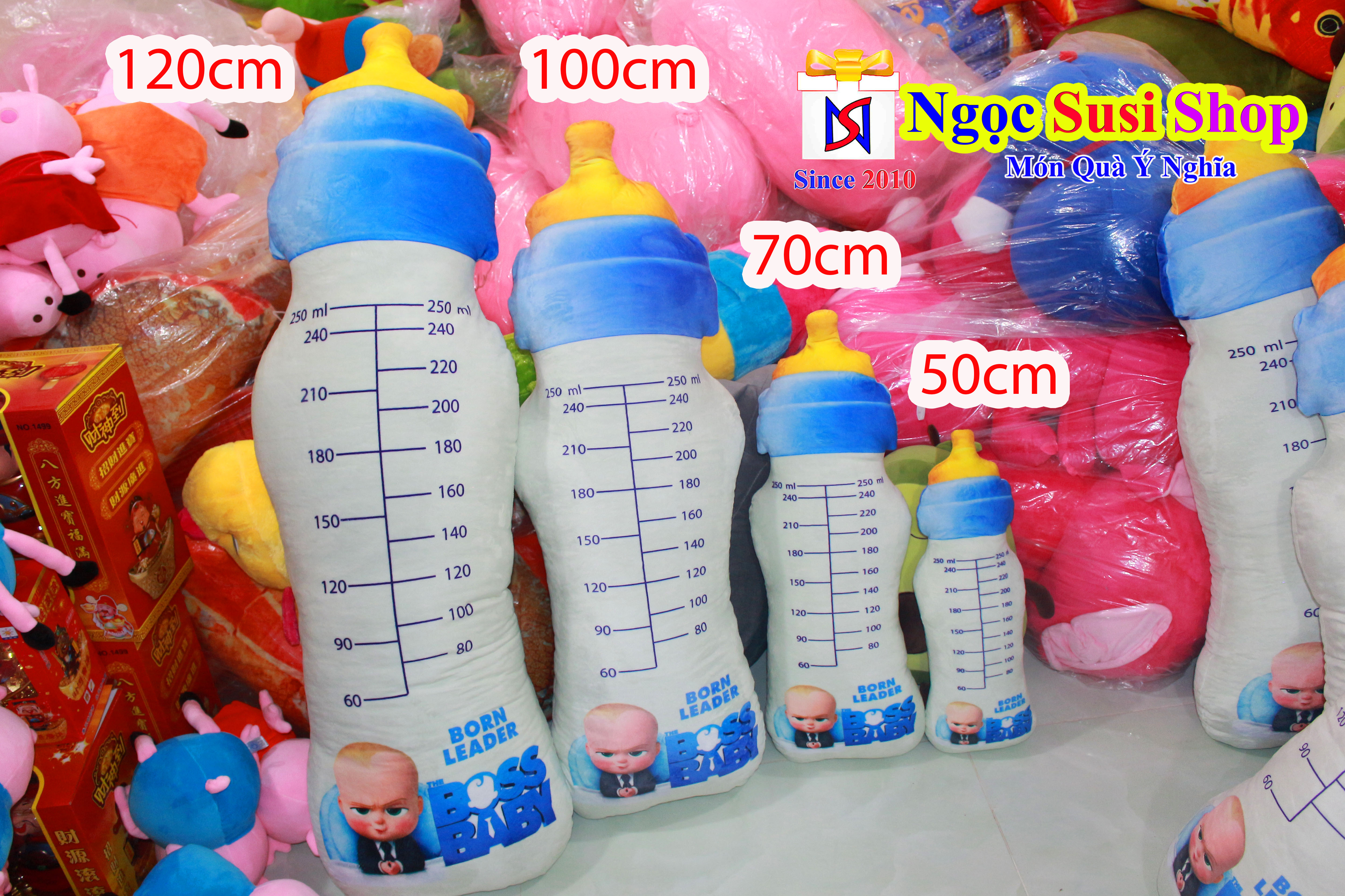 Thú bông gối ôm bình sữa 3d siêu to