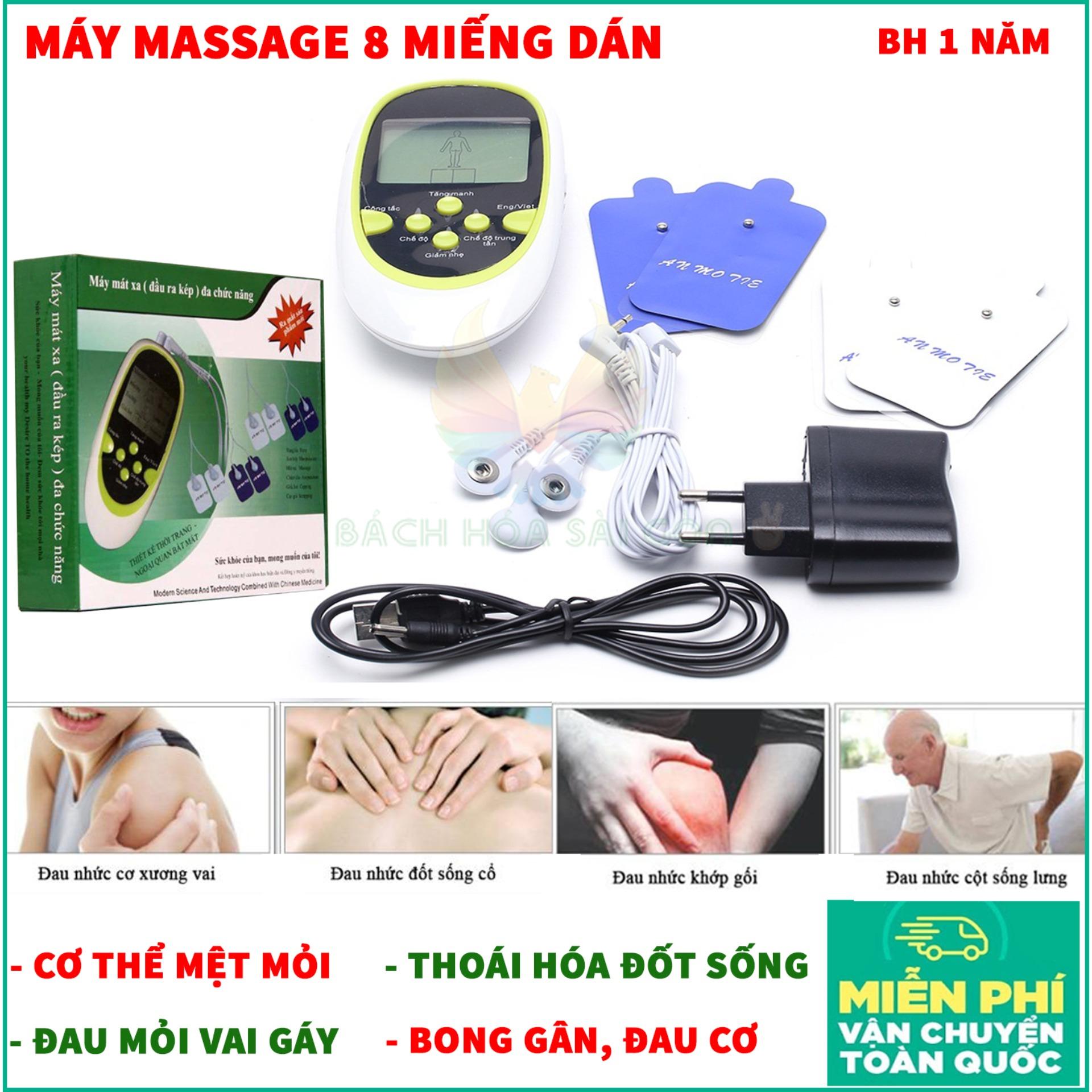 [HCM]Máy xung điện trị liệu - Máy massage xung điện 8 miếng dán hàng - giảm nhanh mọi cơn đau nhức cho người bệnh thoải mái - dễ chịu - giá rẻ -uy tín - chất lượng  - BH uy tín 1 đổi 1 bởi Bách Hóa HT