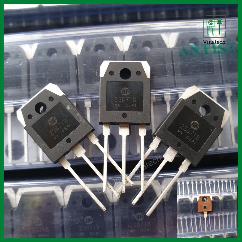 Set 10 Transistor D718 lưng đồng hàng Sino mới