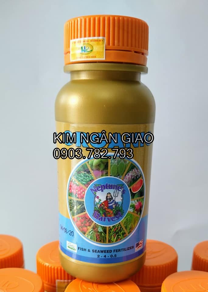Phân bón lá hữu cơ NEPTUNE HARVEST FISH & SEAWEED FERTILIZER 2-4-0,5 (Phân cá) - Chai 200ml (USA)