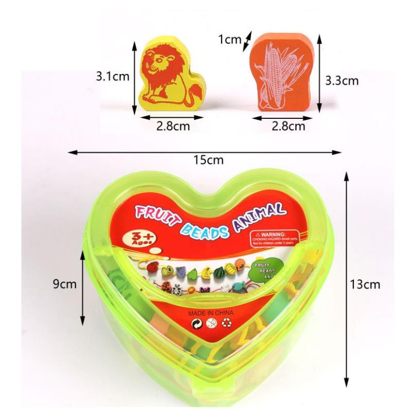 Đồ chơi gỗ xâu vòng gỗ hạt to cho bé 15 tháng -3 tuổi