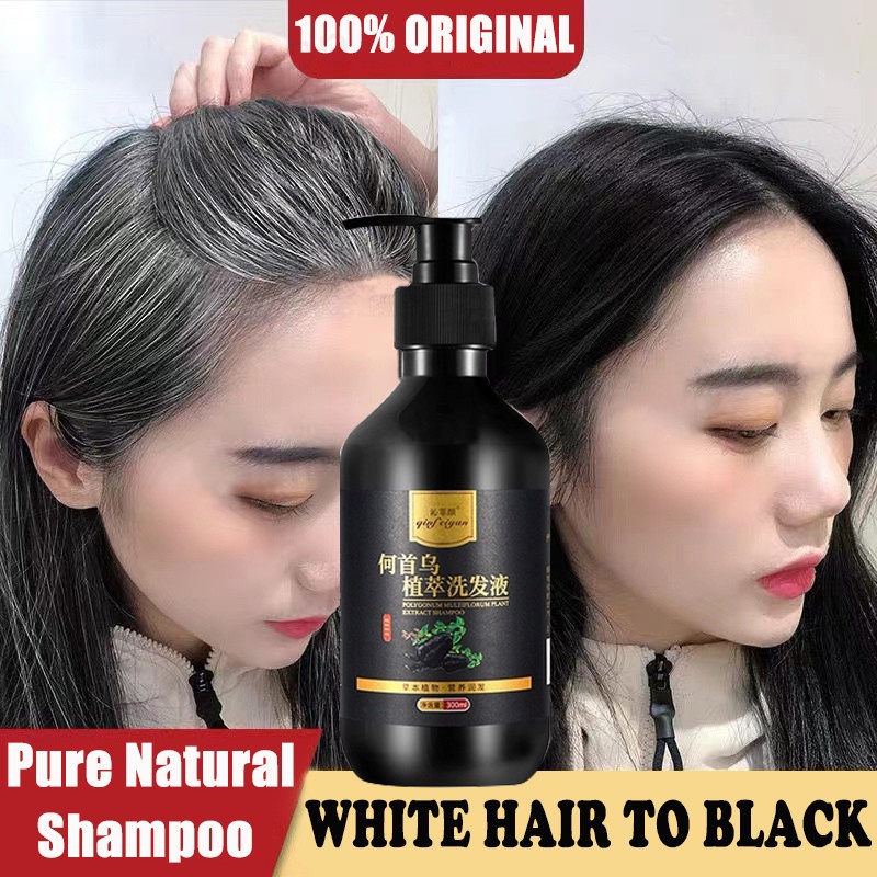 Hà Thủ Ô phòng ngừa rụng tóc dầu gội đầu tóc bạc biến thành màu đen tự nhiên thảo dược dầu gội đầu sửa chữa sợi tóc 300g