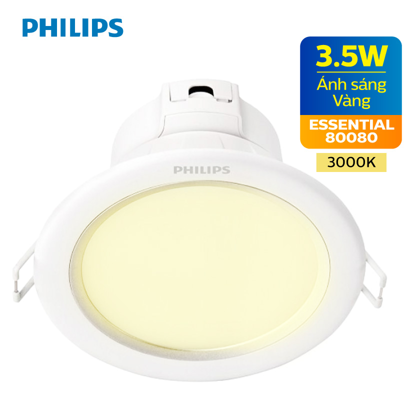 Đèn led downlight âm trần philips dòng 80080 3.5w d80 - ánh sáng vàng