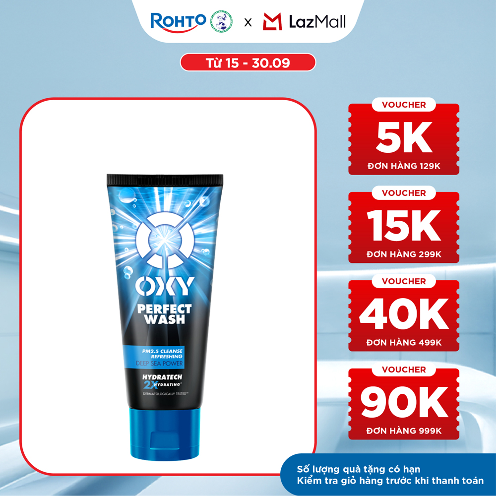 Sữa rửa mặt cho nam Oxy sạch sâu mát lạnh dạng kem Oxy Perfect Wash 100g