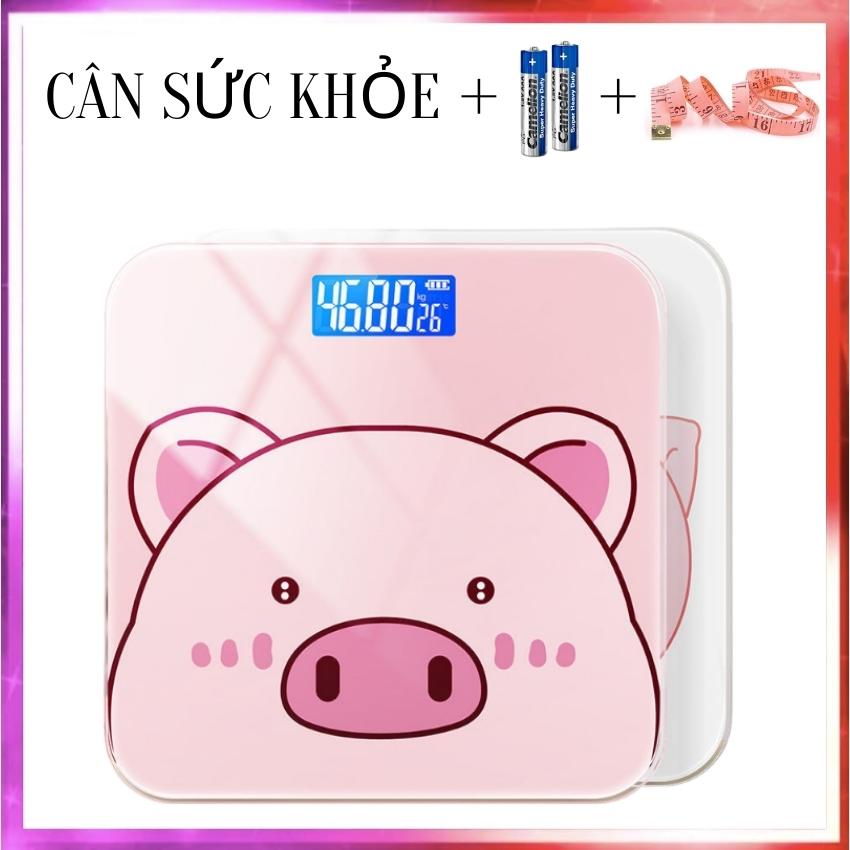 Cân sức khỏe điện tử thông minh hình heo hồng  . CÂN SỨC KHỎE ĐIỆN TỬ THÔNG MINH HÌNH HEO CỰC HOT CÂN ĐIỆN TỬ MINI - BỀN TỐT, ĐỘ CHÍNH XÁC CAO, CHỊU LỰC ĐẾN 180KG