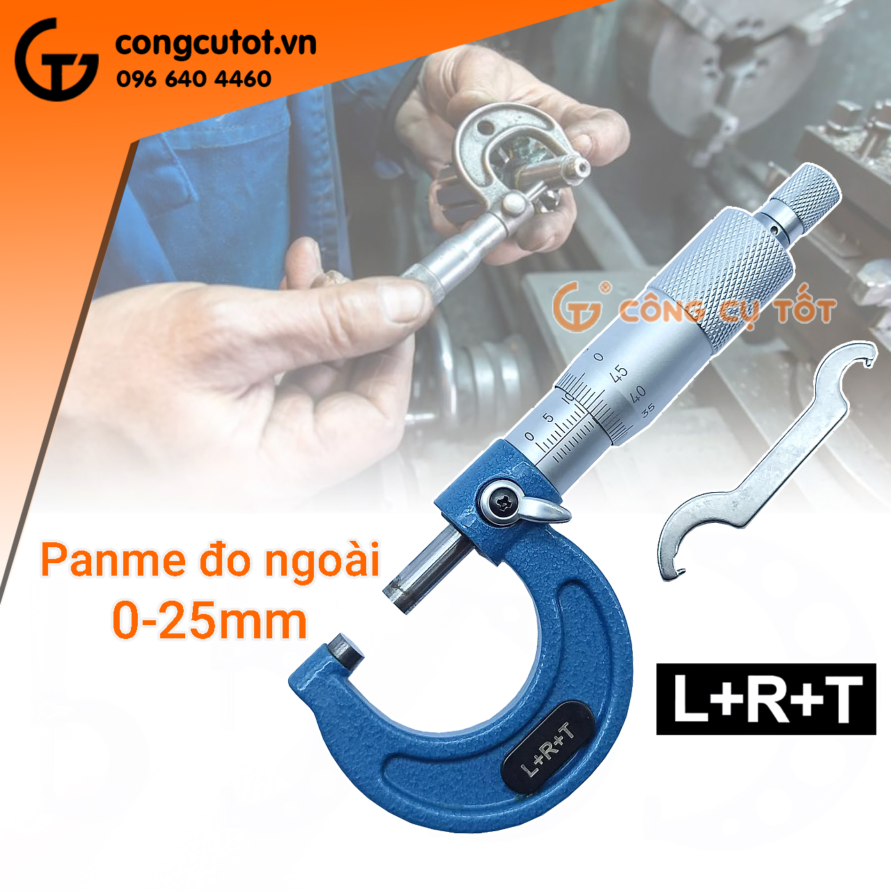 Thước Panme cơ khí, panme đo ngoài 0-25mm LRT