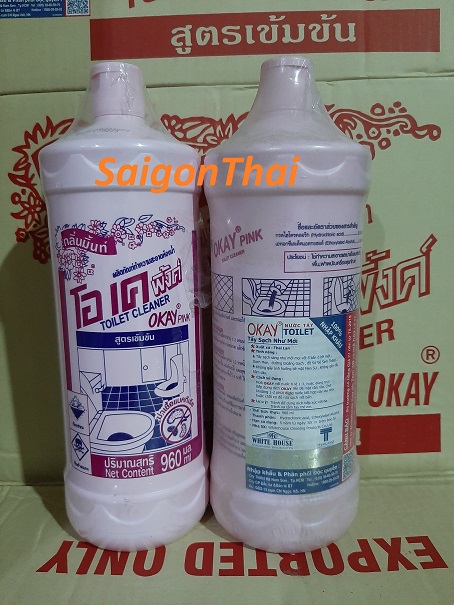 [HCM](SGT) Tẩy Toilet Okay màu hồng 960ml - Thái Lan nhập khẩu