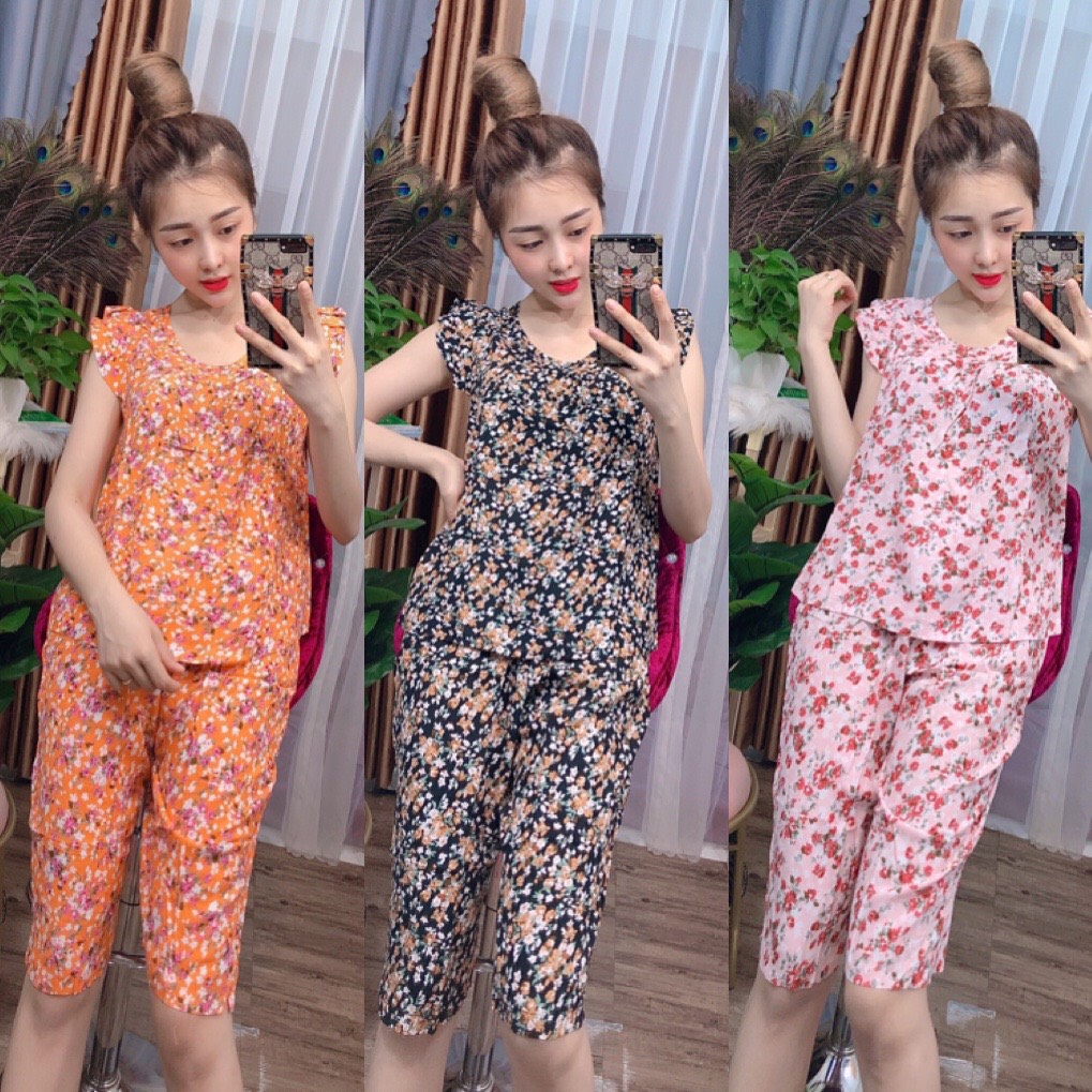 [HCM]ĐỒ BỘ TOLE NỮ MẶC NHÀ HOA NHÍ (ẢNH THẬT KÈM VIDEO) CÓ SIZE 40-75KG - TL21