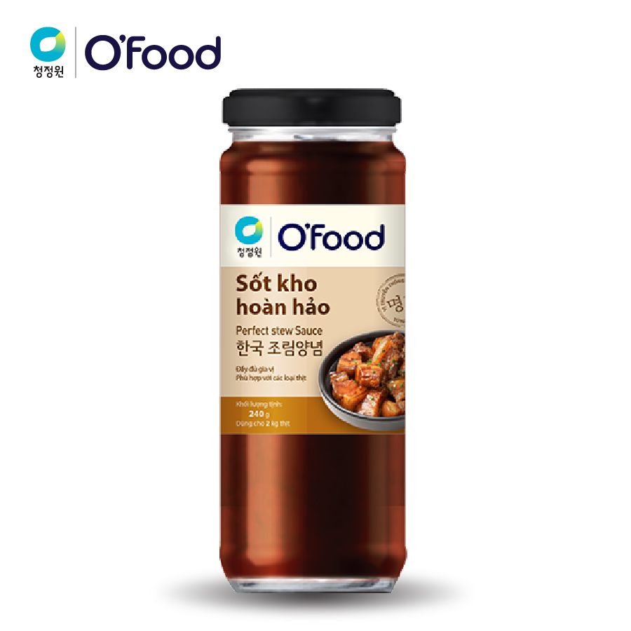 Sốt kho hoàn hảo OFood 240g, đầy đủ gia vị, chỉ cần ướp và kho, lên màu bóng đẹp, chuẩn vị, dùng cho các loại thịt, cá