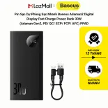 Pin Sạc Dự Phòng Sạc Nhanh Baseus Adaman2 Digital Display Fast Charge Power Bank 30W  PPAD