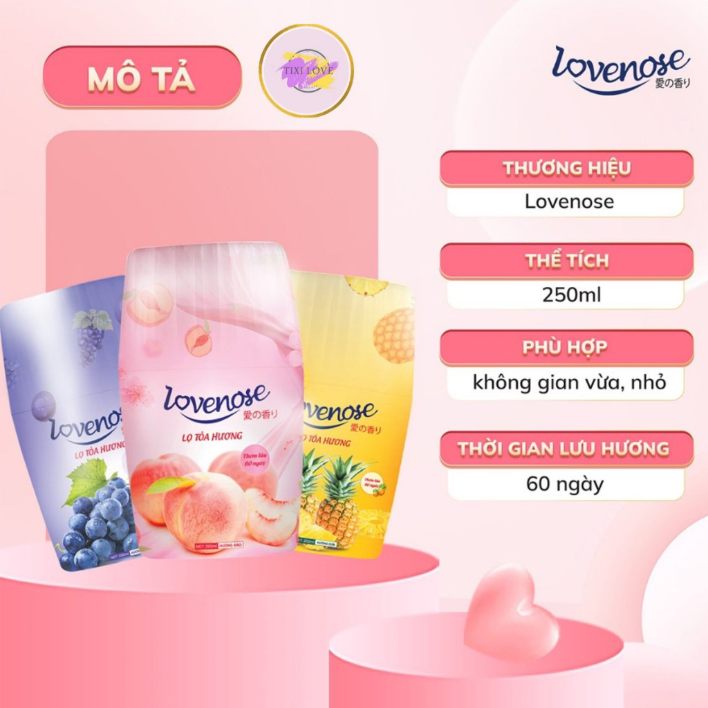 Lọ tỏa hương Lovenose - Hương tự nhiên