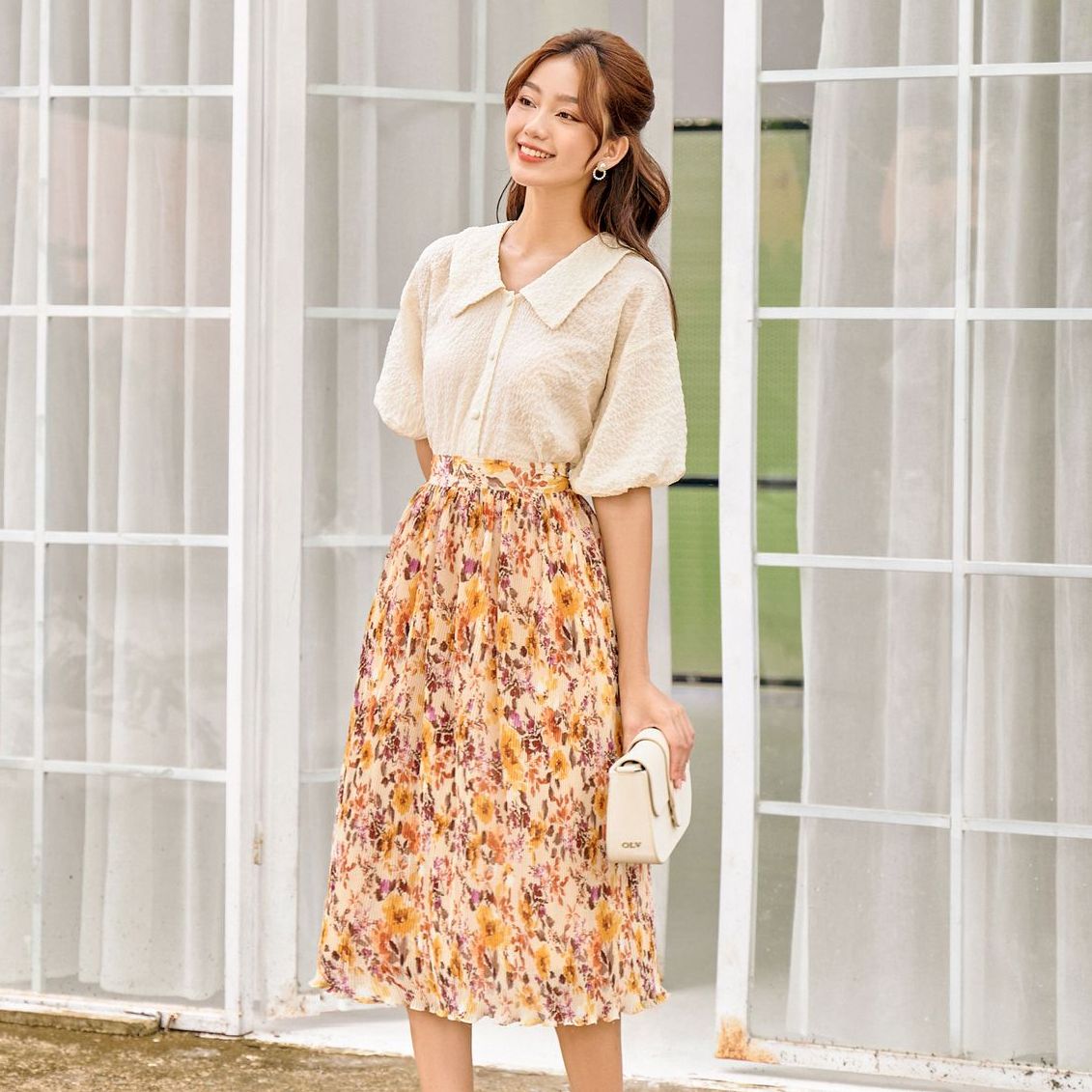 Olv - chân váy tilly floral skirt