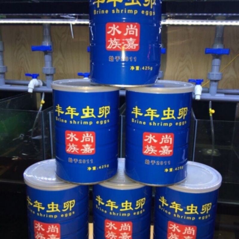 [HCM][50gr] Artemia Ấp Nở Lon Xanh | Thức Ăn Cho Cá Bột Các Loại Tỉ Lệ Nở Cao - Artemia Lon Xanh TQ - 50gram