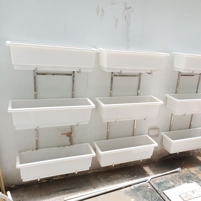 Kệ Trồng Rau Ốp Tường 3 Tầng cho Chậu Dài 67 - Chưa gồm chậu