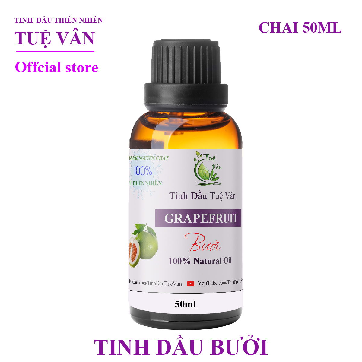 Tinh dầu Bưởi nguyên chất Việt - Tinh dầu Tuệ Vân