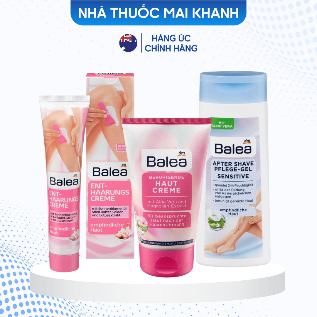 Kem tẩy lông Balea Kem tẩy lông body tay chân nách vùng bikini an toàn dịu nhẹ cho da hàng Nội địa Đức 125ml
