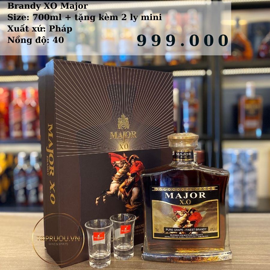 Brandy xo major - 700ml - nk pháp