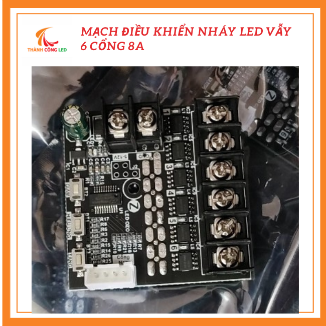 Mạch nháy led vẫy 6 cổng 8a