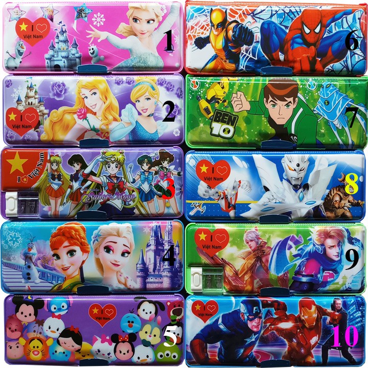 Hộp bút nam châm kèm gọt (giao hình ngẫu nhiên)