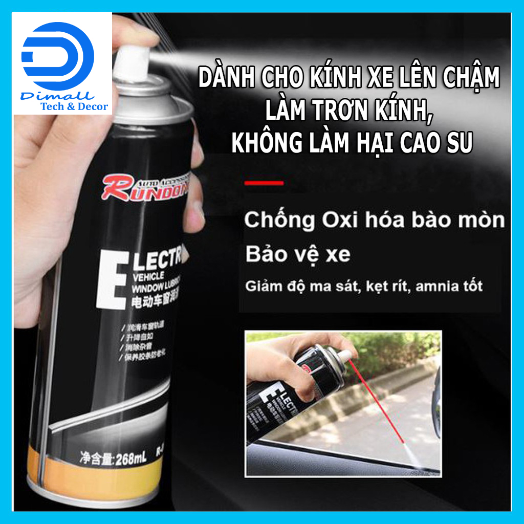 Bình xịt trơn kính, chống rỉ sét, gương ô tô, dùng riêng cho loại cửa bị rít