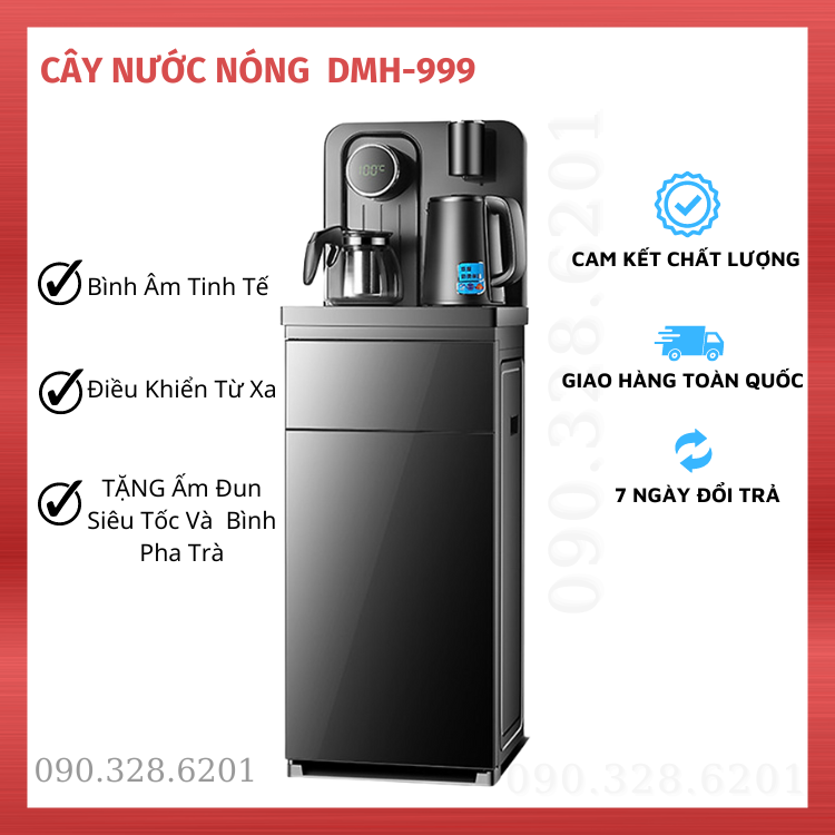 Cây nước nóng thông minh tặng kèm bình đun siêu tốc và bình pha cà phê - Cây nước nóng tự động có điều khiển từ xa