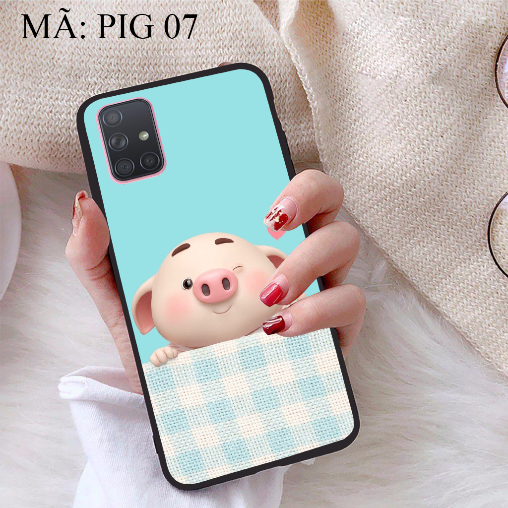 [HCM]Ốp lưng iCase dành cho Samsung Galaxy A71 viền dẻo TPU BST Pig Cute