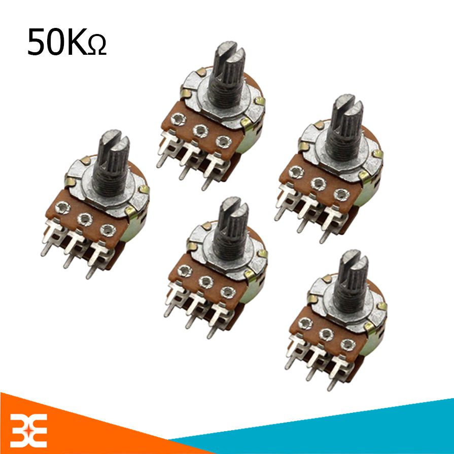 Bộ 5 biến trở Volum, triết áp Đôi 50K ( 6 Chân )