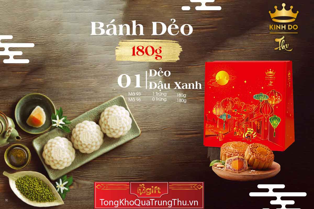 Bánh trung thu kinh đô dẻo đậu xanh