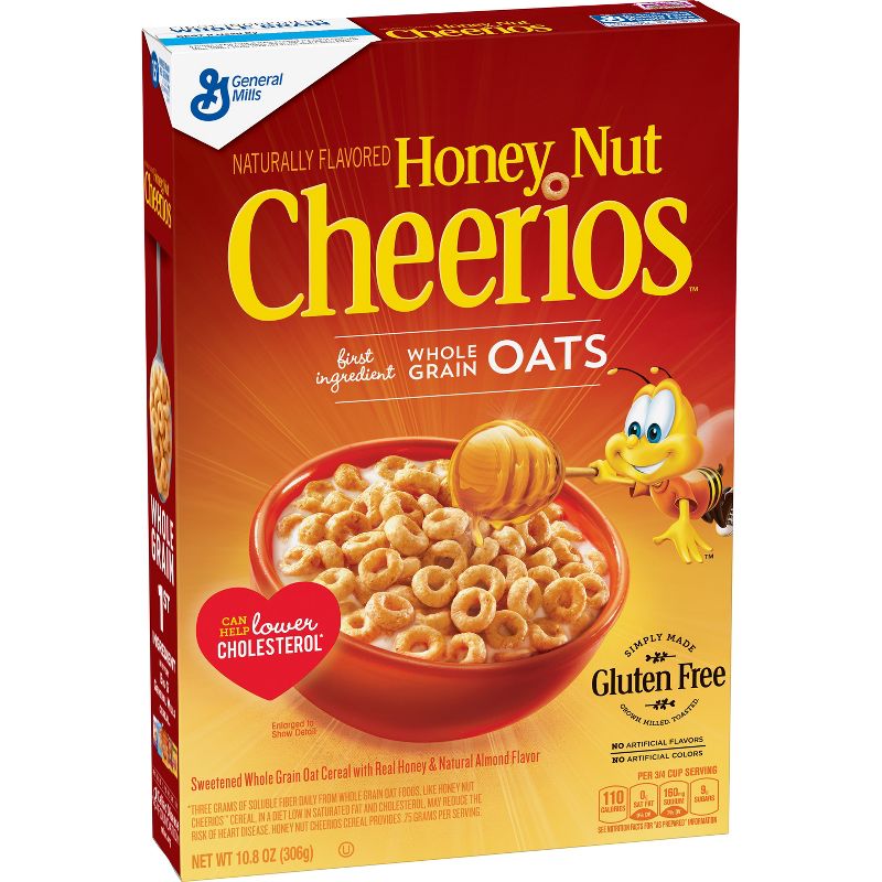 Ngũ Cốc Ăn Sáng Tẩm Mật Ong General Mills Cheerios Honey Nut, Hộp 304g (10.08 Oz)