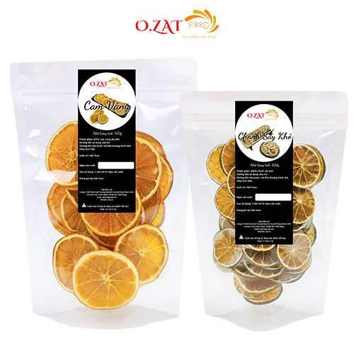 Detox Cam Chanh cắt lát sấy khô O.ZAT mỗi loại 100g - nguyên liệu detox, thanh lọc giải độc cơ thể, tăng đề kháng, trang trí, decor