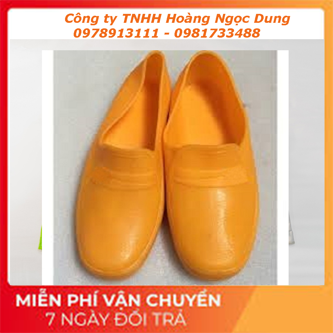 Giày nhựa vàng. giày bảo hộ lao động. giày nhựa bảo hộ lao động công trình xây dựng