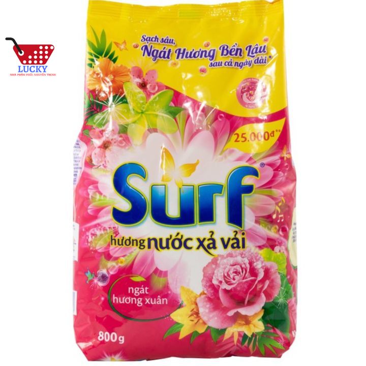 Bột giặt Surf 800g Ngát hương xuân- Hương nước xả vải