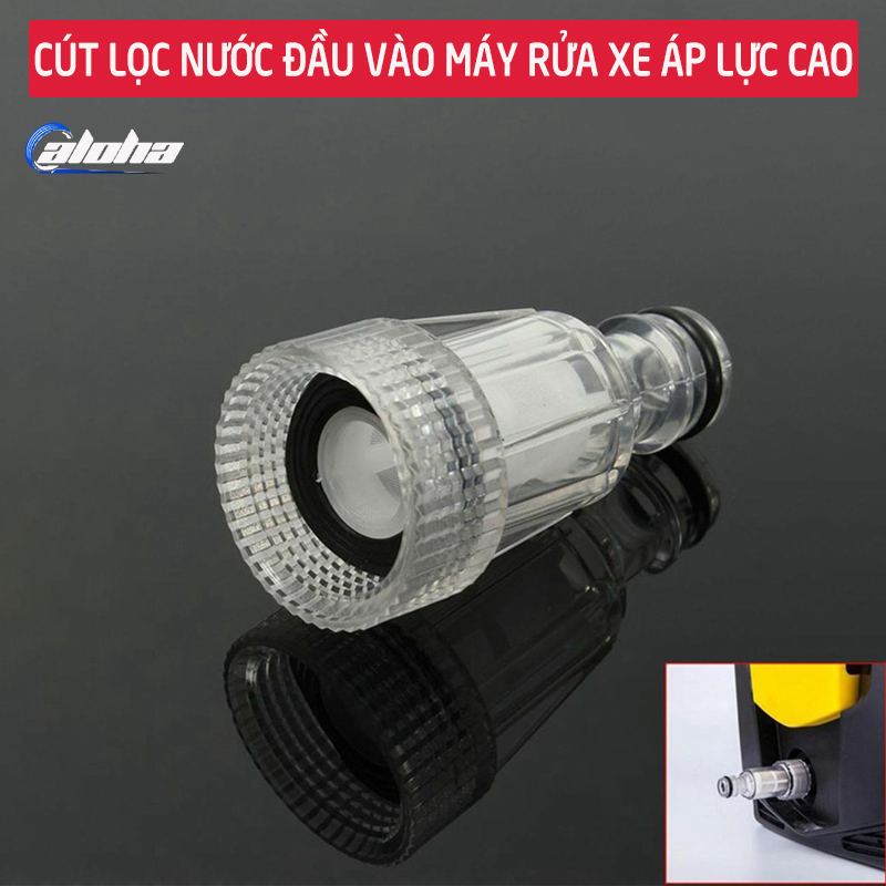 Cút lọc nước máy rửa xe cao áp, đầu lọc nước đầu vào máy rửa xe gia đình áp suất cao, đầu nối lọc nước của máy bơm rửa xe C0004-18