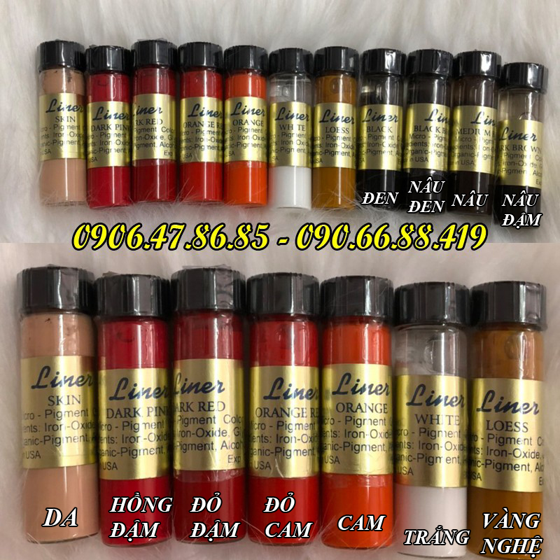 [HCM]Mực xăm Liner Tem Vàng của Mỹ 10ml
