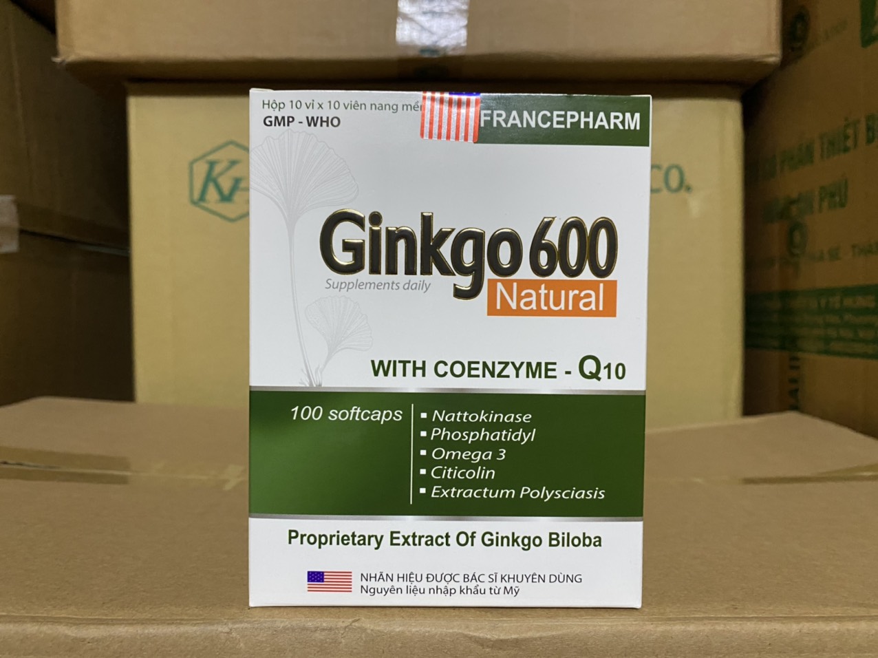 Ginkgo 600 - Bổ sung dưỡng chất cho não - Hộp 100 viên