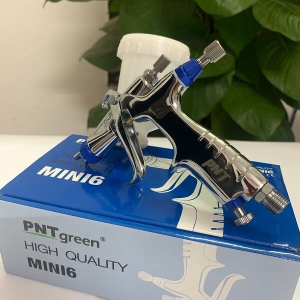 Súng phun tỉa sơn Mini 6 cao cấp lỗ phun 0.8mm 0.5mm sơn kẻ chỉ, dặm vá, phun tem cốc 125ml  SONQUANGPHU422