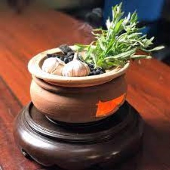 Nồi đất xông bồ kết, thảo dược