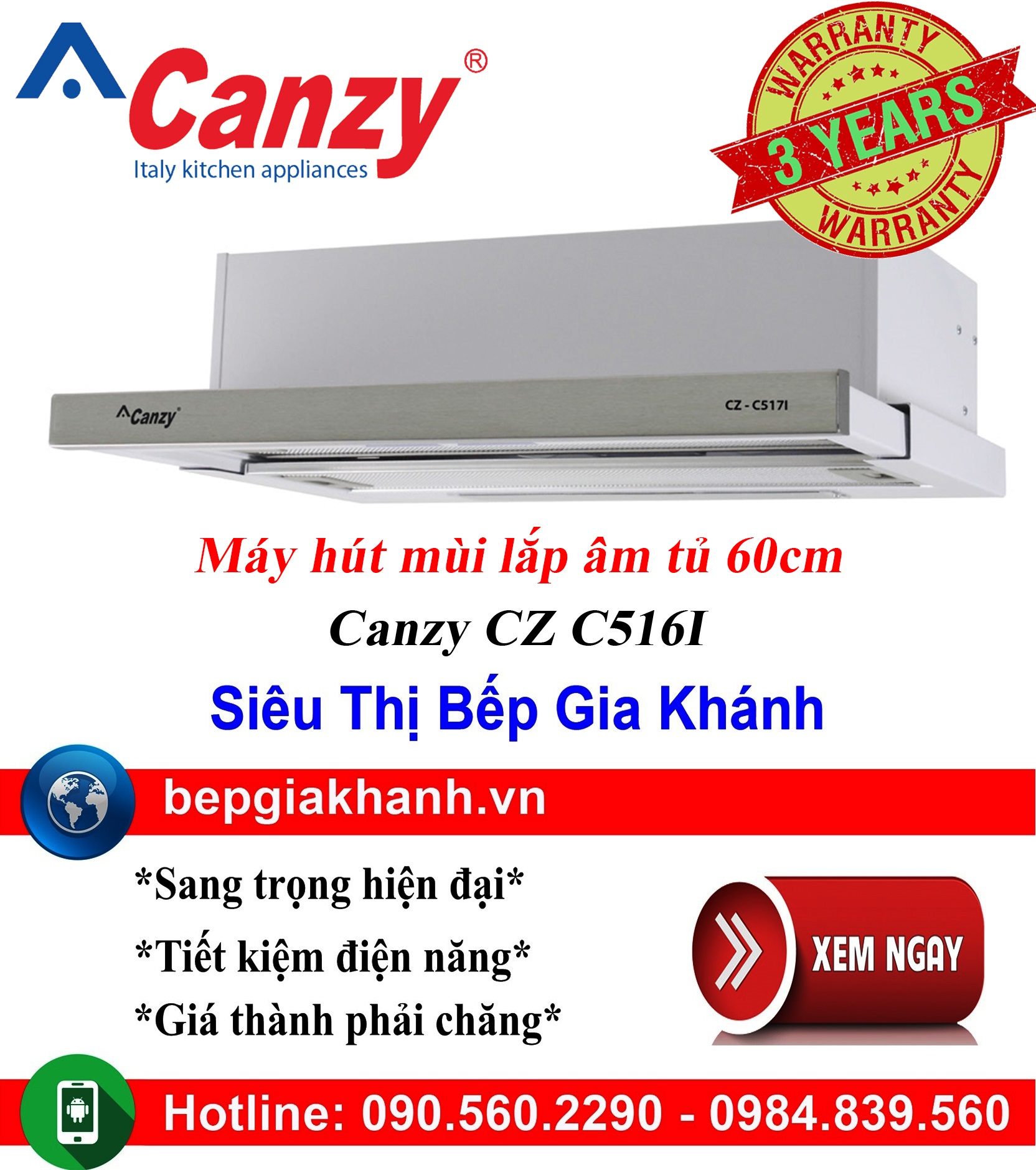 [HCM]Máy hút mùi âm tủ 60cm Canzy CZ C516I, máy hút mùi nhà bếp, máy hút mùi bếp, máy hút mùi kính cong, máy hút mùi canzy, máy hút mùi mini, máy hút mùi âm trần, máy hút mùi electrolux, may hut mui