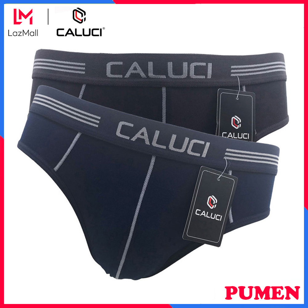 Set 2 quần sịp nam caluci ca14, quần xì nam chất liệu cotton, quần lót nam thấm hút vượt trội - pumen