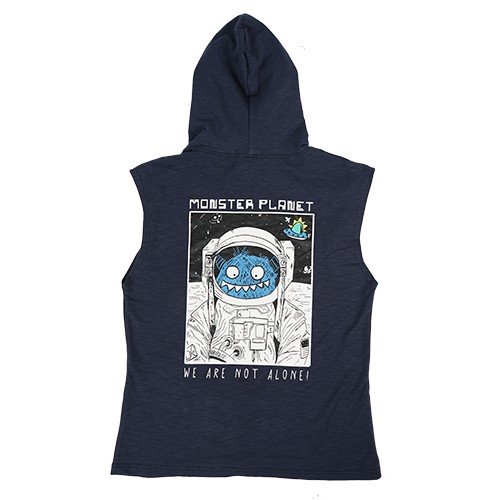 Áo Hoodie Không Tay Có Mũ Monster Planet Unisex Macaron T-shirt