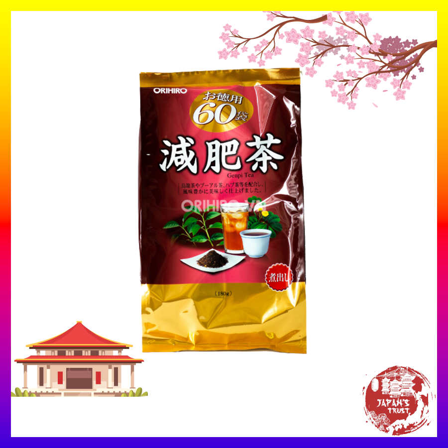 [Orihiro] Trà giảm mỡ bụng Genpi 60 gói Orihio - Giá tốt - Hàng chính hãng
