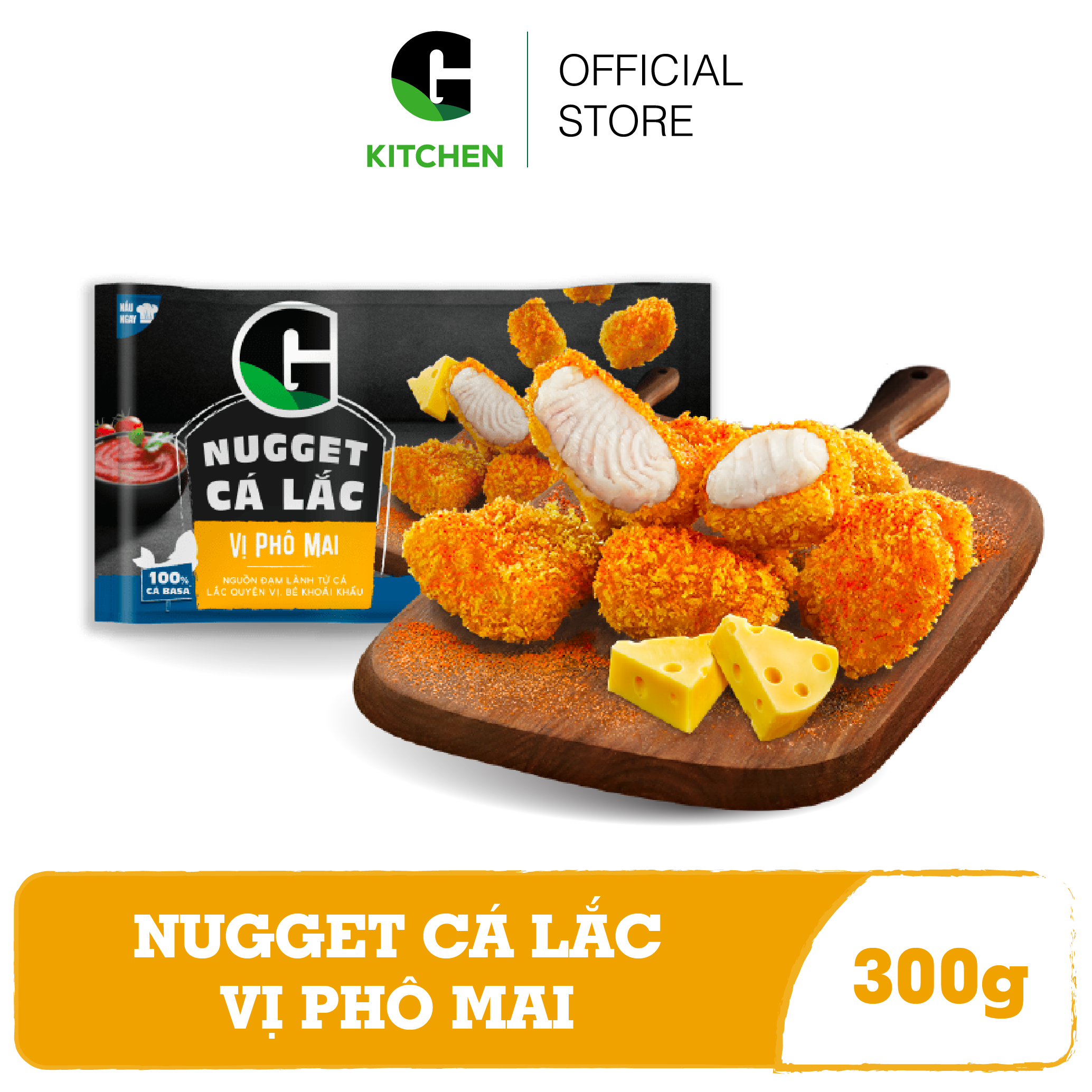 HCM - NUGGET CÁ LẮC PHÔ MAI GKITCHEN 300G