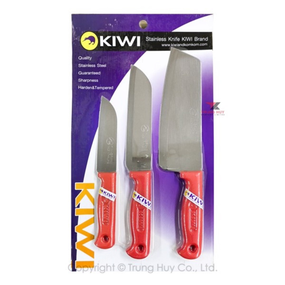 Bộ dao kiwi cán nhựa 3 món vn3-set
