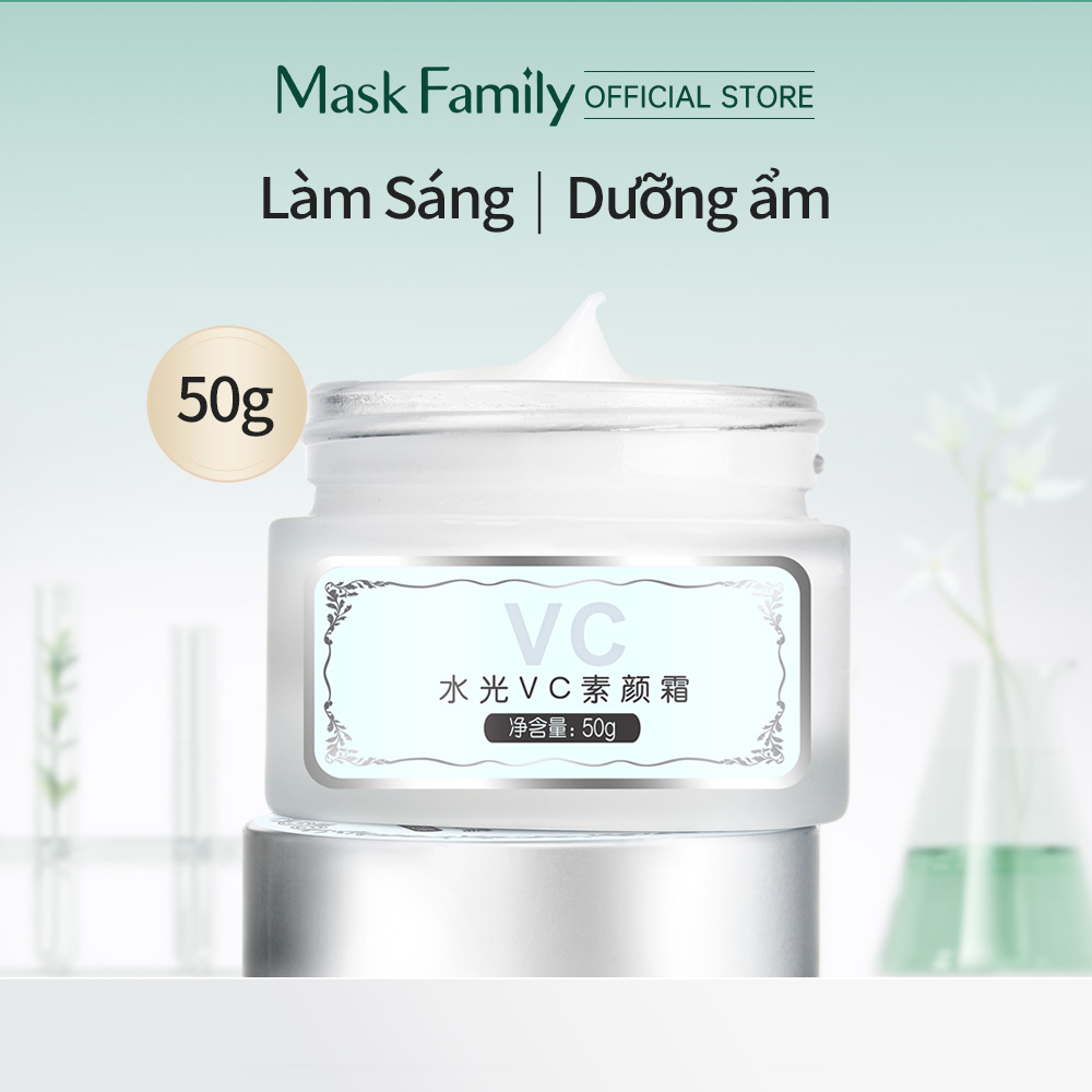 Mask family vitamin c kem nâng tone da 50g kem dưỡng da mặt ban ngày làm sáng da dưỡng ẩm với axit hyaluronic
