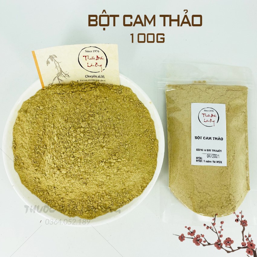 100g Bột cam thảo nguyên chất (Bột thảo mộc đắp mặt nạ) - Thuốc Bắc Lãn Ông