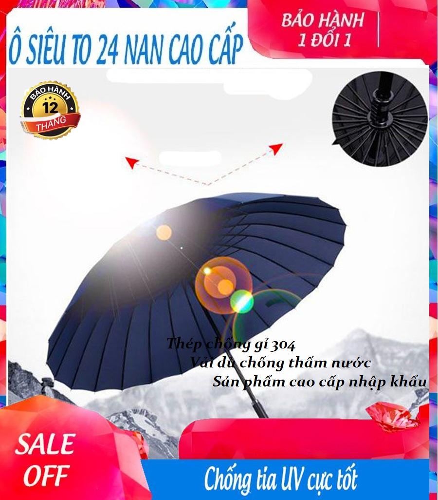 Dù Cầm Tay, Dù Xịn, Ô Dù 24 Nan Loại Dày Thiết kế 24 Nan Cỡ Lớn Che Nắng Mưa, Chống Tia UV. Ô Siêu To 24 Nan Kép Cao Cấp - Bảo hành uy tín bởi HOT TREND SG